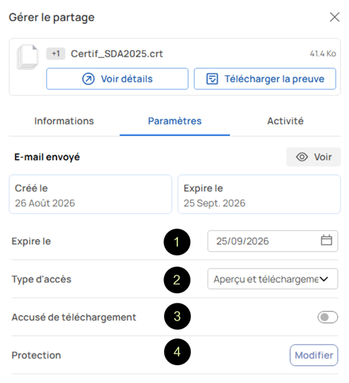 Envoyer des fichiers ou dossiers depuis votre plateforme Voltn de partage et depuis n’importe quel cloud_26