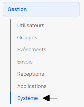 Consulter lespace disque - 01 Menu admin