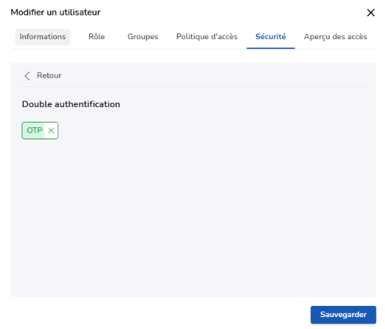 Options de connexion - 05 OTP
